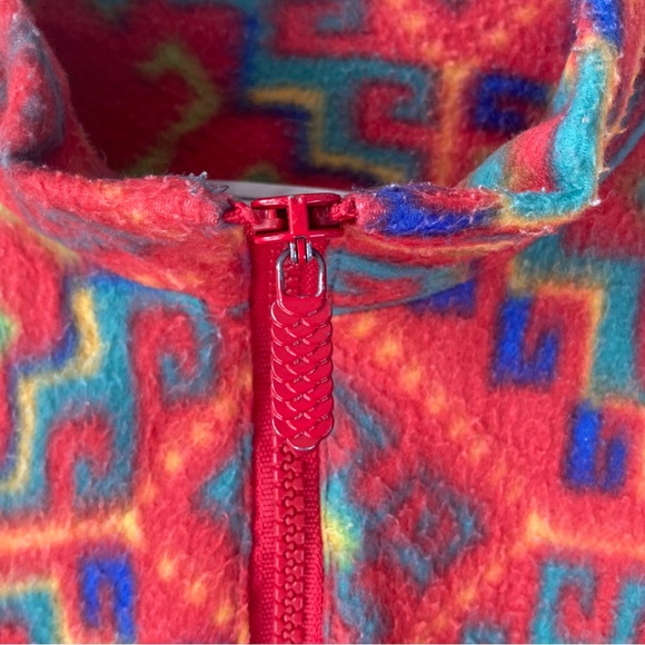 Multi-Coloured Jupiter Crazy Patterned Funky Half-Zip Fleece - Picture 6 of 13